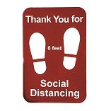 Tablecraft Sign, 9" x 6", "Social Distance"