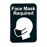 Tablecraft Sign, 9" x 6", "Face Mask Required"