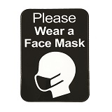 Tablecraft Sign, 9" x 6", "Please Wear a Face Mask"