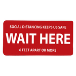 Tablecraft Floor Sign, "Wait Here", Red