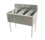 Advance Tabco Square Corner Kitchen Sink, three compartment