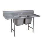 Advance Tabco Sink, two compartment, w/ L & R drainboards