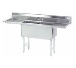 Advance Tabco Sink, 2 compartment w/ L & R drainboard