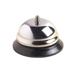 American Metalcraft Call Bell, 3-3/8" dia., nickel plated steel