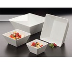 American Metalcraft Bowl, 12", square, melamine, white