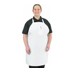 Chef Revival Economy Bib Apron w/ Pocket, White