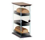 Cal-Mil Display Case, Pastry, Countertop, Classic Bread Box, Acrylic Clear, Wooden Base & Top