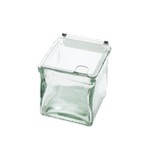 Cal-Mil Lid, Glass, Hinged, Notched, 4" x 4"