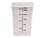 Cambro Food Container, Square, 22 qt., White