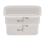 Cambro Food Container, Square, 2 qt., White