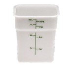 Cambro Food Container, Square, 4 qt., White