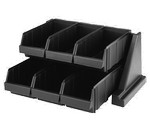 Cambro Organizer Rack, 6 bins, black