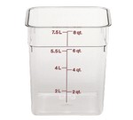 Cambro Food Container, Square, 8 qt., Clear