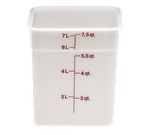 Cambro Food Container, Square, 8 qt., White