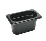 Cambro Food Pan, 1/9 size, 4"deep, black