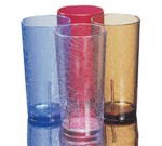 Cambro Tumbler, 12 oz., crackled design, clear