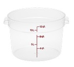 Cambro Storage Container, Round, 12 qt., White