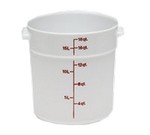 Cambro Storage Container, Round, 18 qt., White