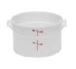 Cambro Storage Container, Round, 2 qt., White