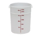 Cambro Storage Container, Round, 22 qt., White