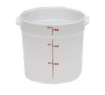 Cambro Storage Container, Round, 6 qt., White