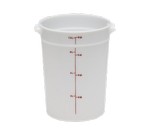 Cambro Storage Container, Round, 8 qt., White