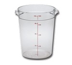 Cambro Storage Container, Round, 8 qt., Clear