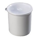 Carlisle 1.2 qt Crock w/ Lid, White