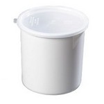 Carlisle 2.7 qt Crock w/ Lid, White