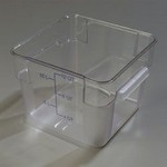 Carlisle 12 qt Food Container, Square, Clear