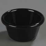 Carlisle Ramekin, 3 oz., Smooth, Stackable, Black