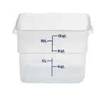 Cambro Food Container, Square, 12 qt., Translucent