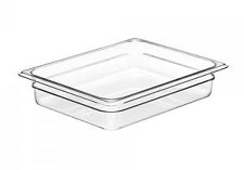 Cambro Food Pan, 1/2 size, 2-1/2" deep, clear