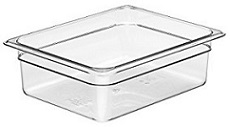 Cambro Food Pan, 1/2 size, 4" deep, clear