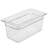 Cambro Food Pan, 1/3 size, 6" deep, clear