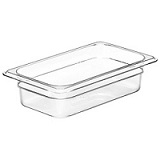 Cambro Food Pan, 1/4 size, 2-1/2" deep, clear