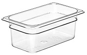 Cambro Food Pan, 1/4 size, 4" deep, clear