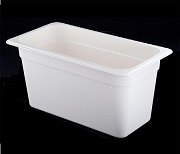 Cambro Food Pan, 1/4 size, 6" deep, white