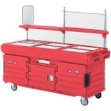 Cambro CamKiosk&#174; Vending/Serving Cart, Hot Red