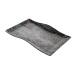 Cheforward Platter, 14.5"L x 10.2"W x 1.4"H, Weathered Pewter
