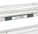 Metro Label Holder, 3" x 1-1/4", gray, snap-on plastic holder