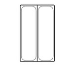 Rubbermaid Hot Food Pan, 1/2 long x 2-1/2"D, amber