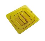 Rubbermaid Cover w/ peg hole, 1/6, amber