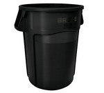 Rubbermaid Round BRUTE® Container, 44 gallon, Black