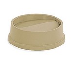Rubbermaid Untouchable® Container Top, round, 16-1/8" dia., Beige