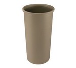Rubbermaid Untouchable® Container, round, 22 gallon, Beige