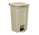 Rubbermaid Step-On Container, 23 Gal., Beige
