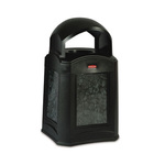 Rubbermaid Dome Top Container, 35 Gal., Black