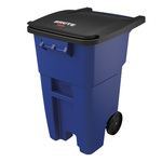 Rubbermaid Roll-Out Container, 50 Gal., Blue