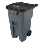 Rubbermaid Roll-Out Container, 50 Gal., Gray